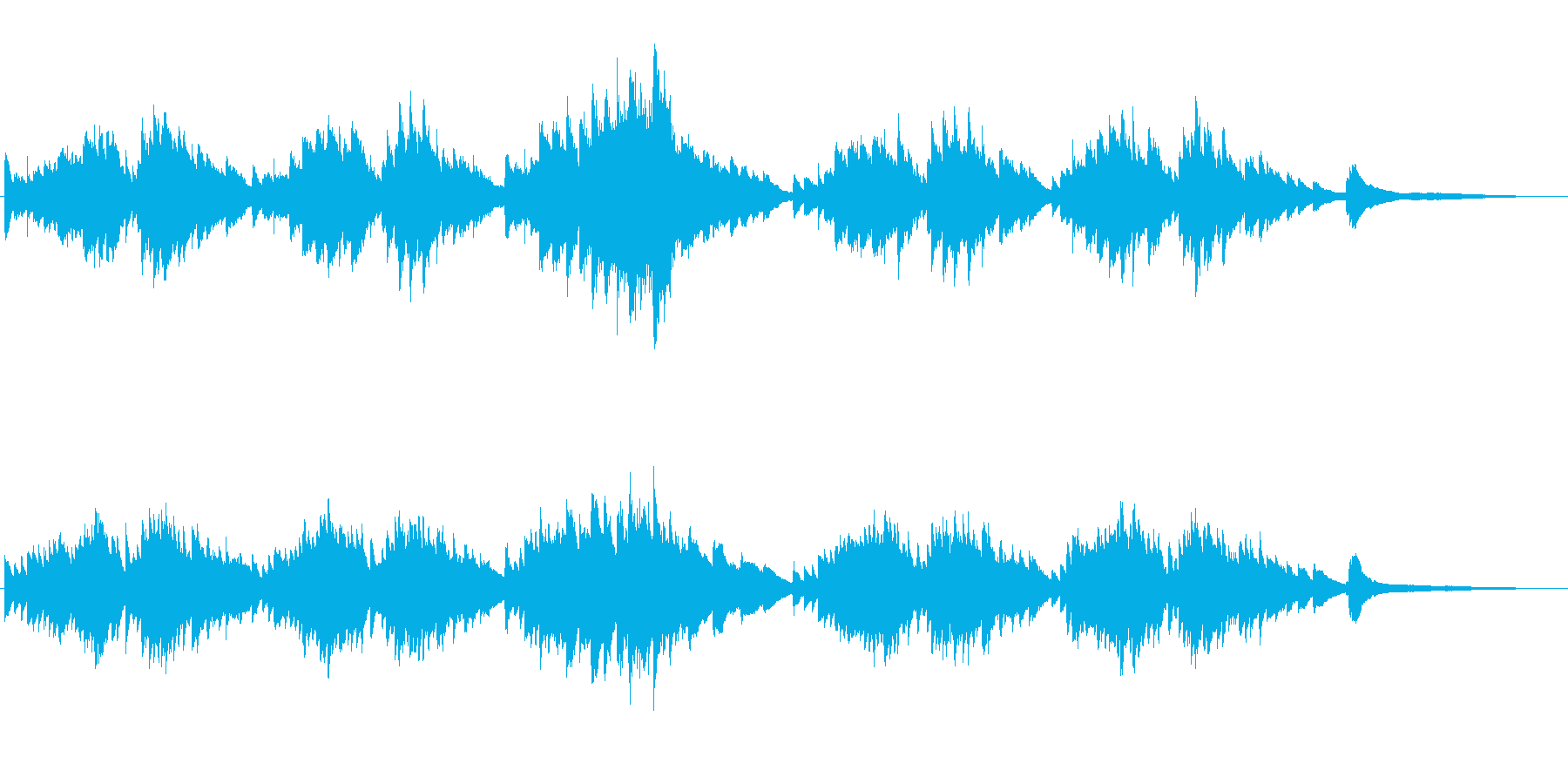 ピアノによる懐古的で美しく壮大な序章曲の再生済みの波形