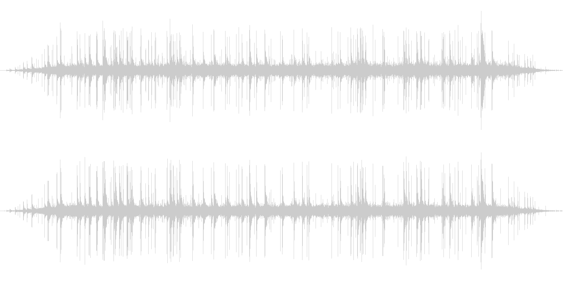 木が燃える音の未再生の波形