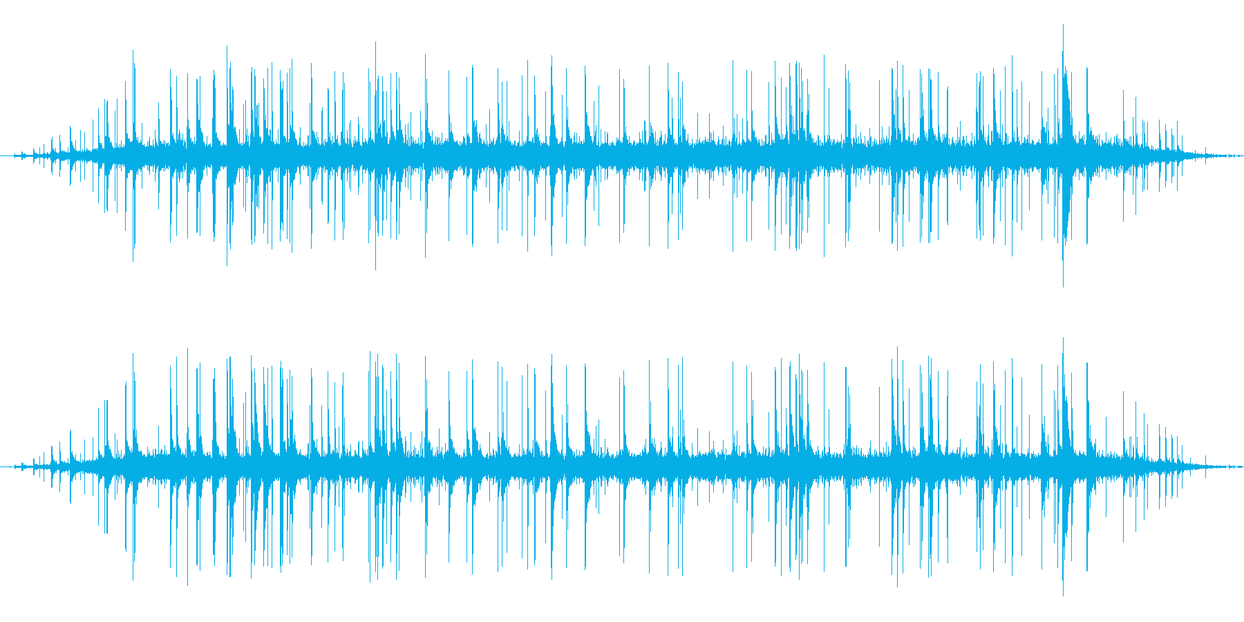 木が燃える音の再生済みの波形