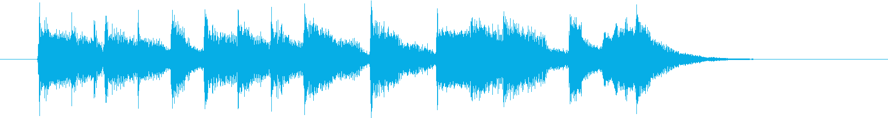 のどかな音色のジングル、サウンドロゴの再生済みの波形