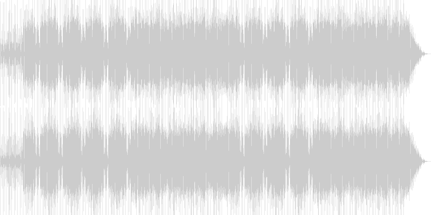 天気の日の散歩のようなイメージの明るい曲の未再生の波形