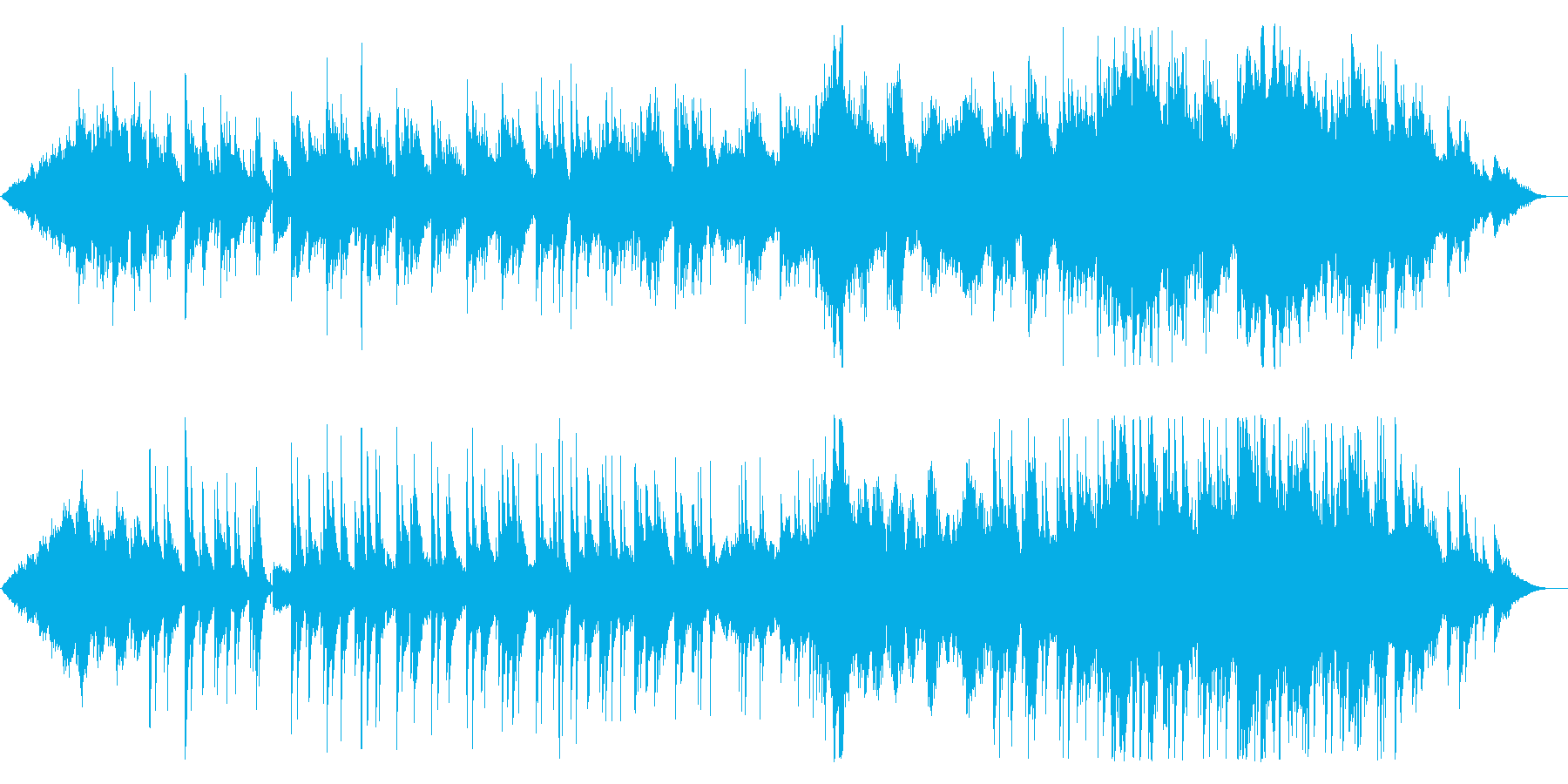 しっとりとしたアコギとストリングスの曲の再生済みの波形
