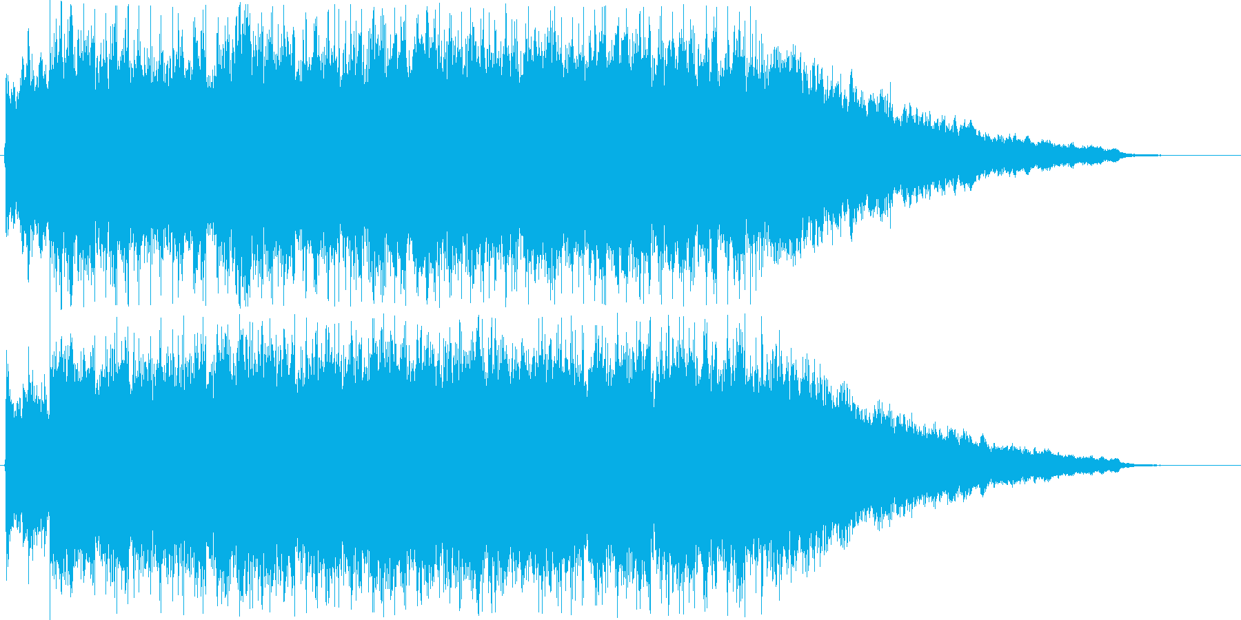 活動的で疾走感のあるシンセのジングル曲の再生済みの波形