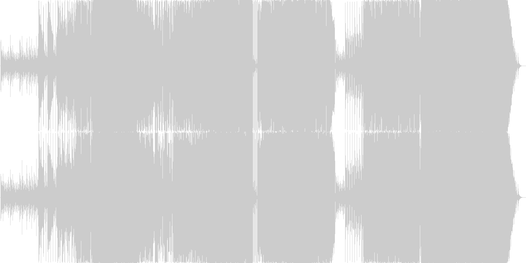 落ち着いた雰囲気からの盛り上がり。の未再生の波形