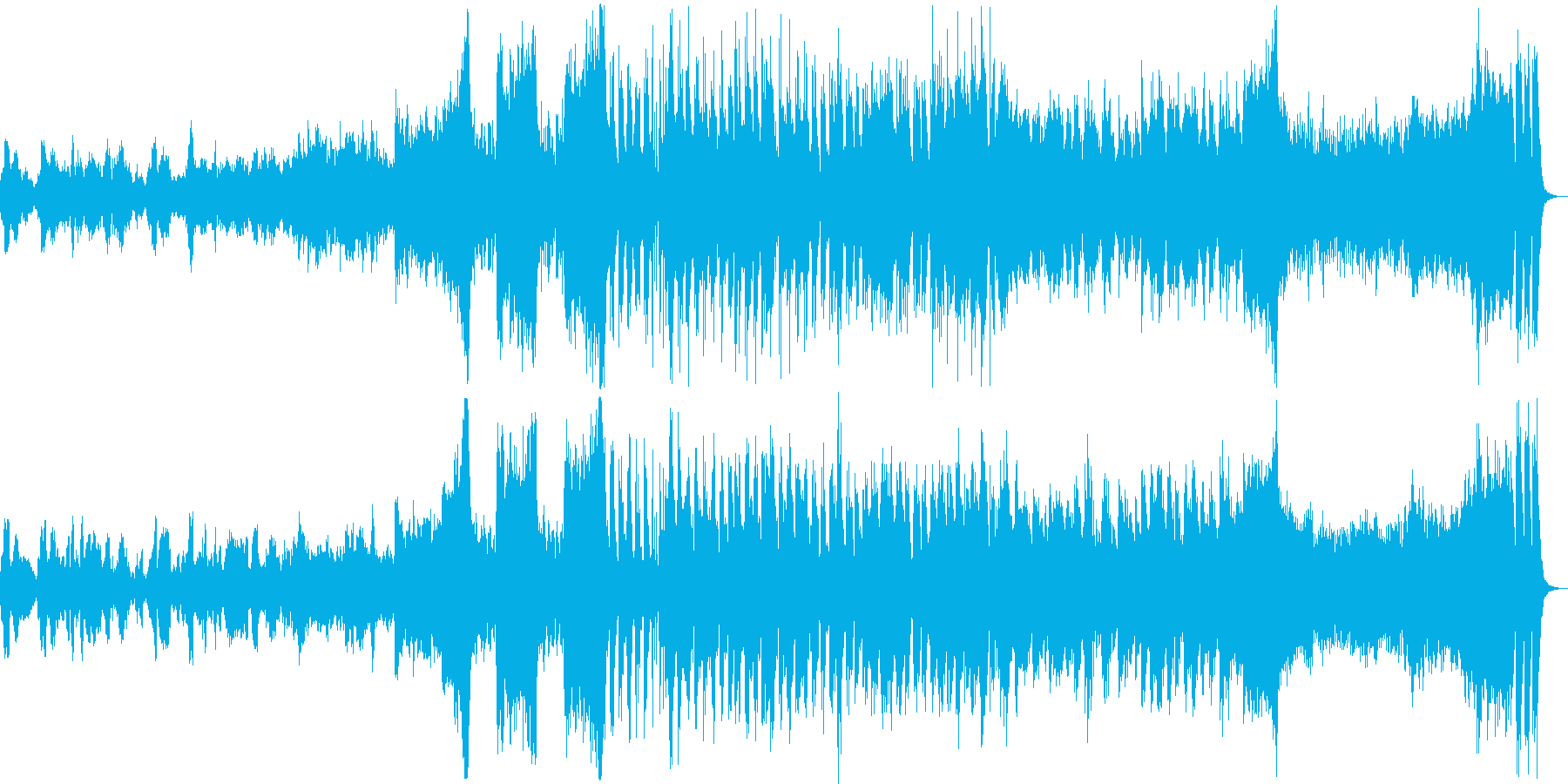壮大な物語を想起させるオーケストラ楽曲の再生済みの波形