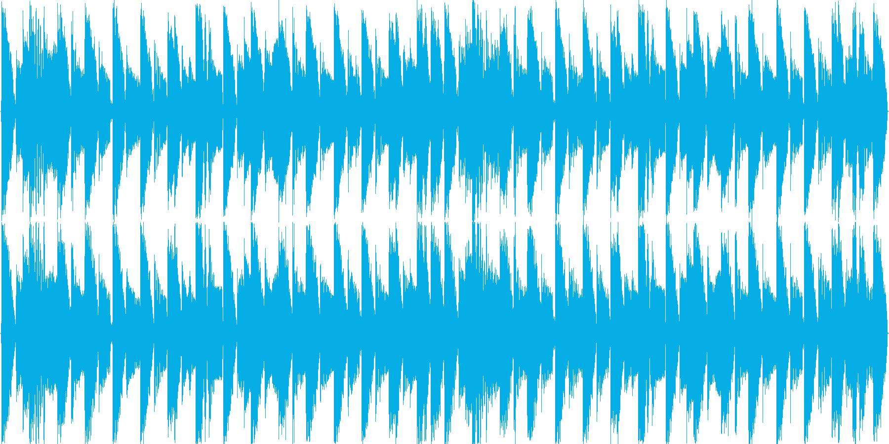 ハウスのリズムを基本にした楽曲です。の再生済みの波形