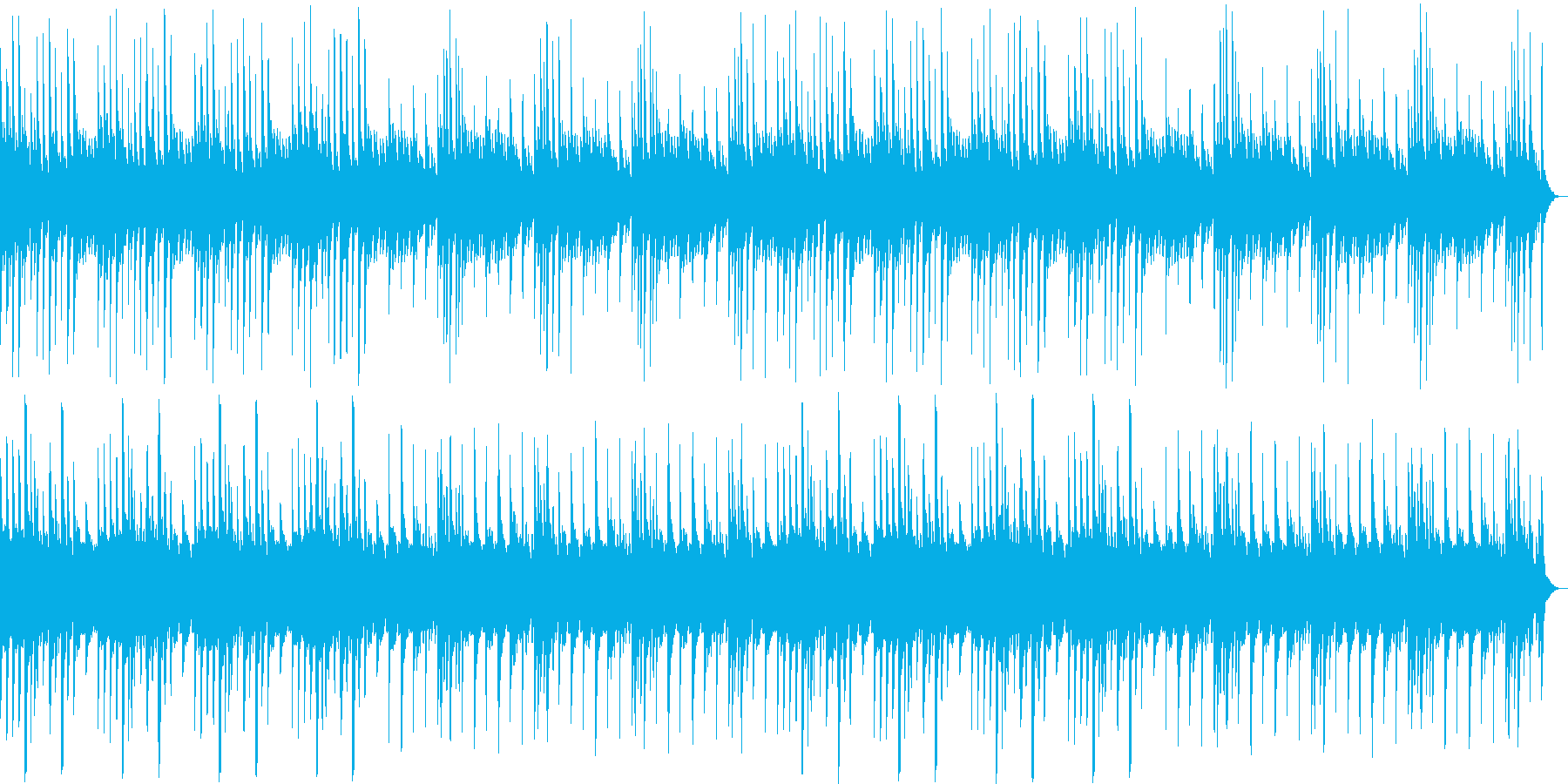 ピアノのゆったりとしたリラックス曲の再生済みの波形