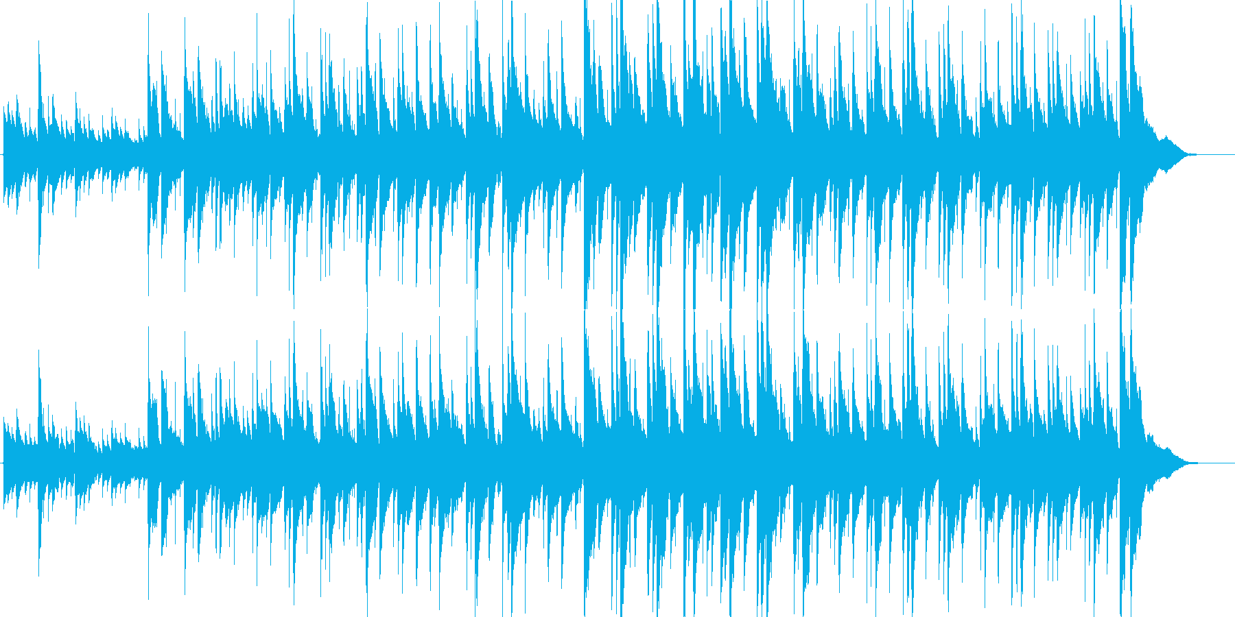リラックスできるほのぼのまったりアコギ曲の再生済みの波形