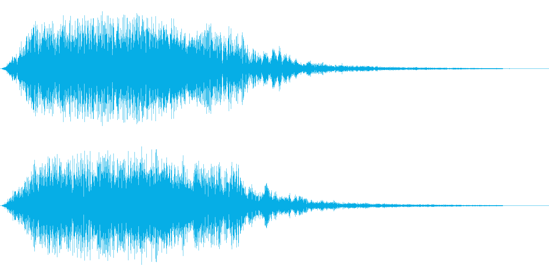 ビュビューン(魔法にかけられたような音)の再生済みの波形