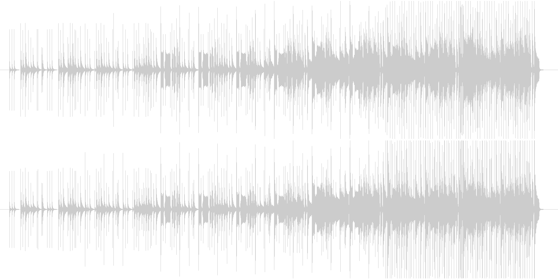 生楽器を使用した陽気な曲ですの未再生の波形