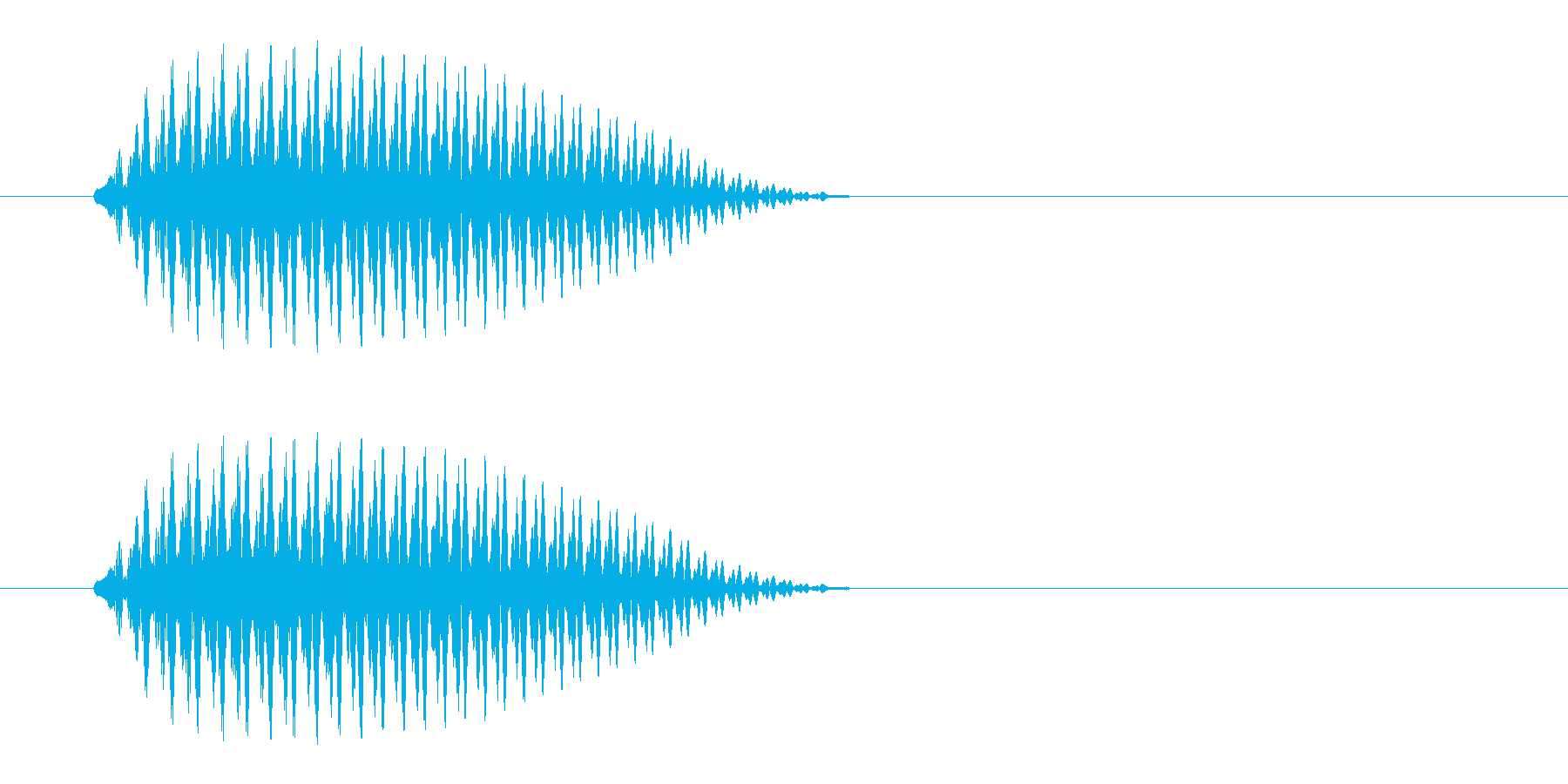 プェッ(コミカルな音)の再生済みの波形