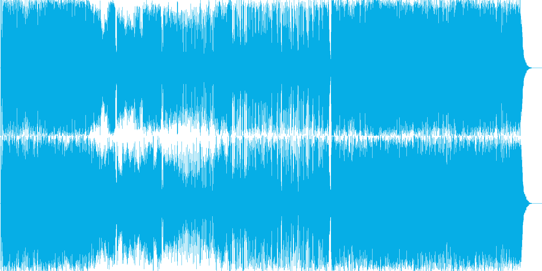尺八と三味線による迫力ある和風デジロックの再生済みの波形