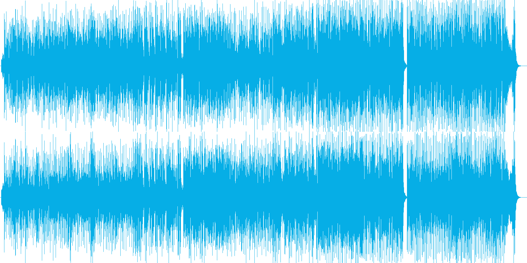 平和で淡々とした穏やかな楽曲の再生済みの波形