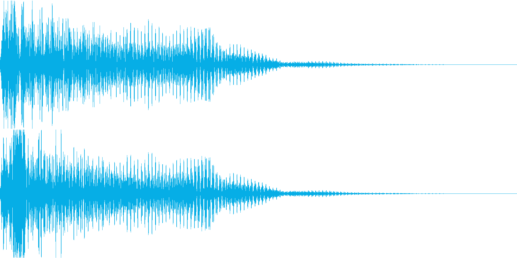 不吉なアタック音の再生済みの波形