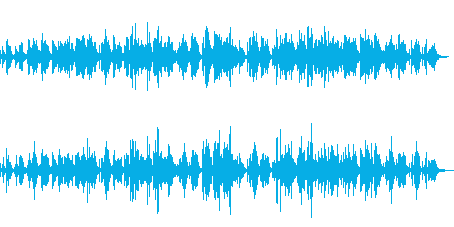 郷愁を誘うゆったりとした和風のピアノ曲の再生済みの波形
