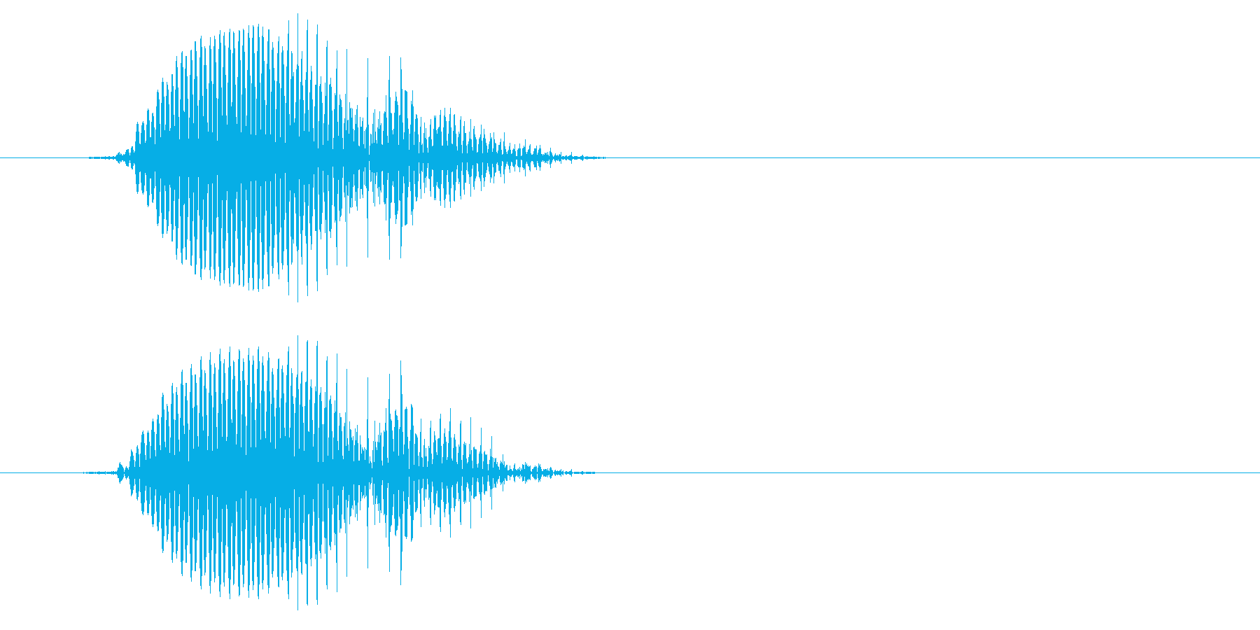 ペッ!(鳥の鳴き声の様な短い音)の再生済みの波形