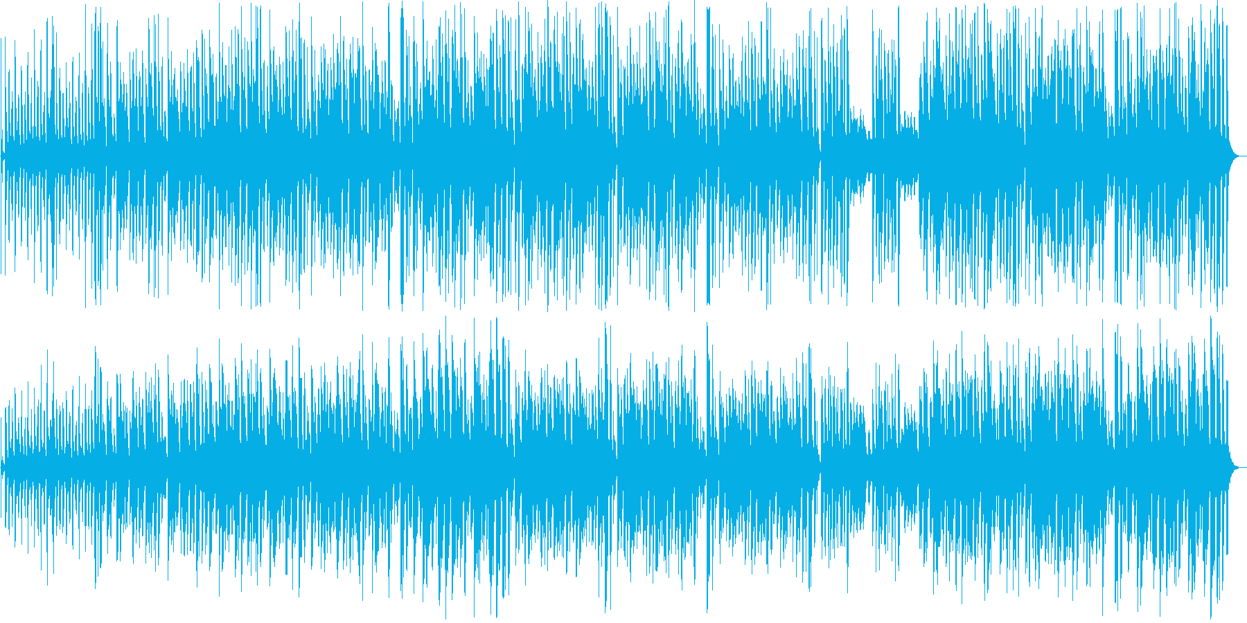 楽しげなインフォメーション曲の再生済みの波形