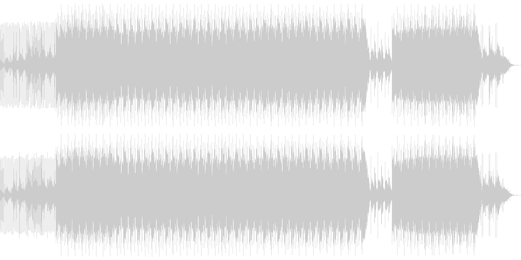 暗いシンプルなトラップ系楽曲の未再生の波形