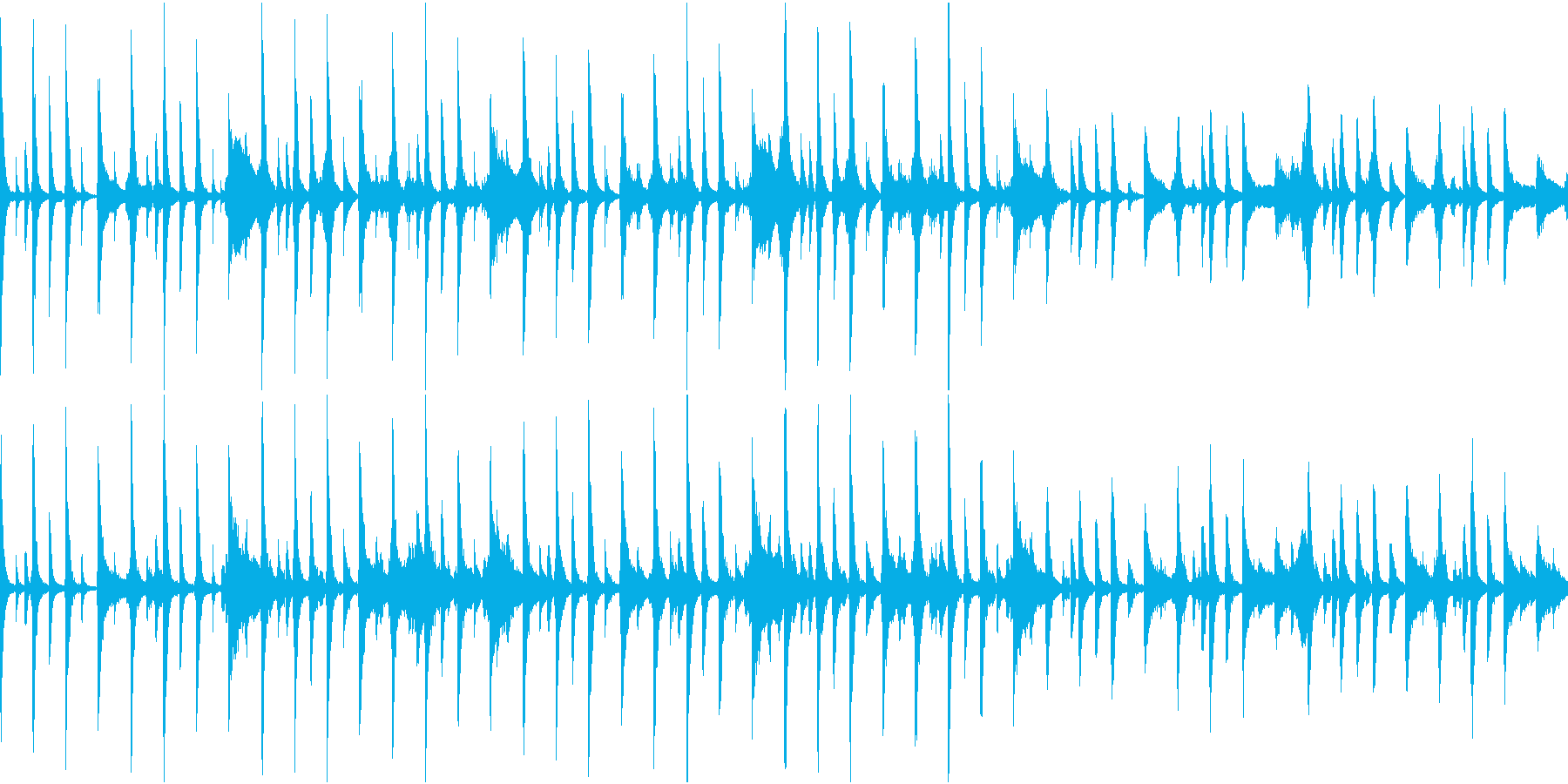 BPM110のループ可能BGMの再生済みの波形