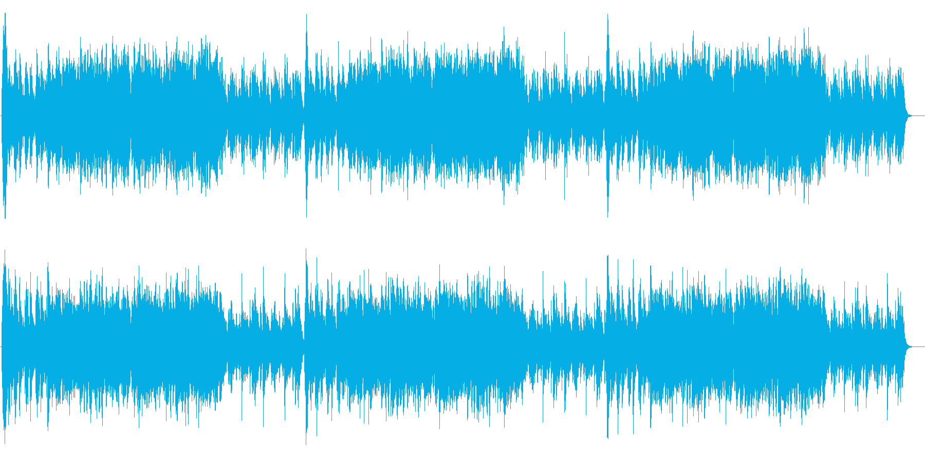 壮大な冒険をイメージしたオーケストラ曲の再生済みの波形