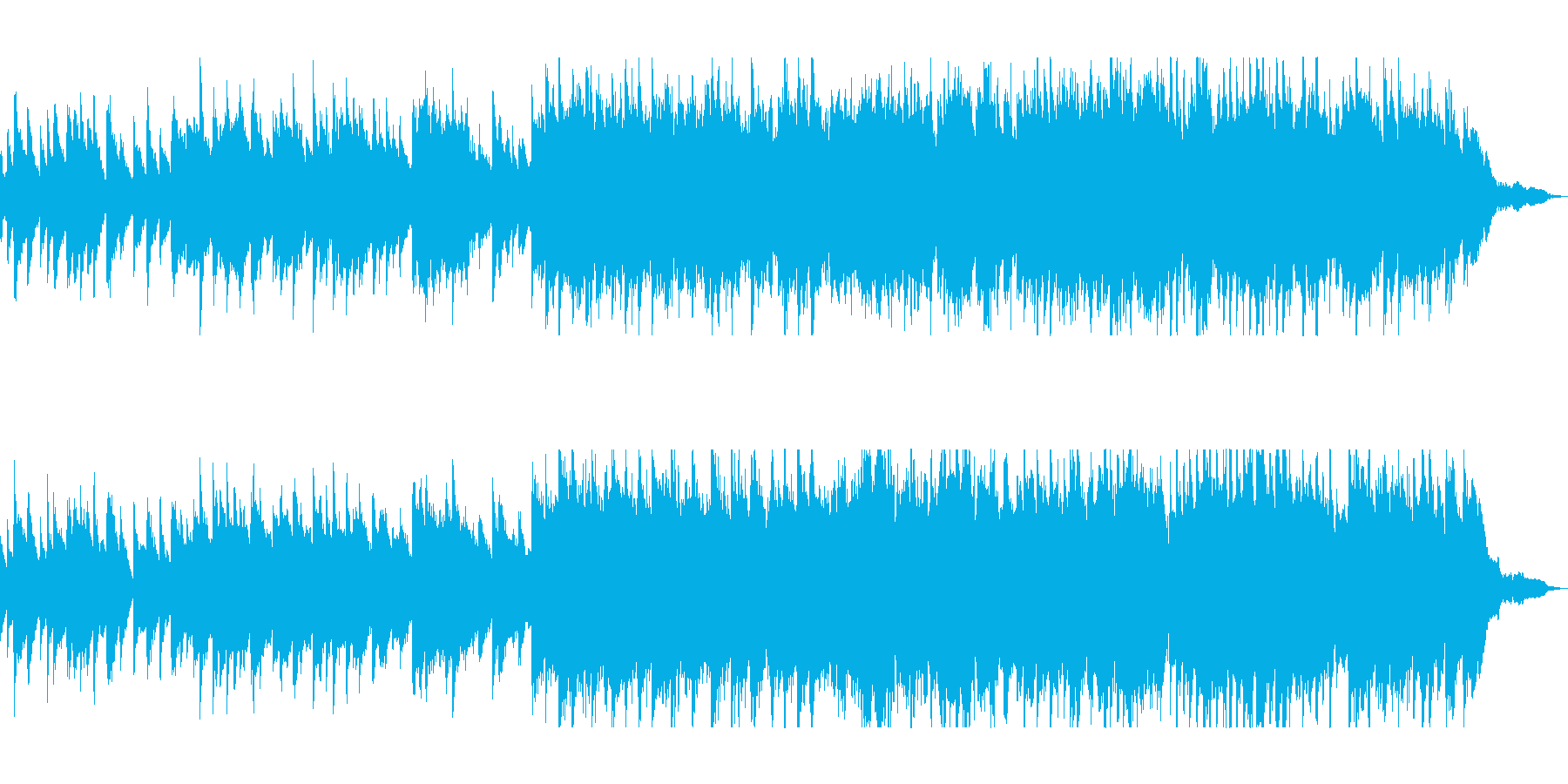 重苦しいが哀愁のあるピアノ曲の再生済みの波形