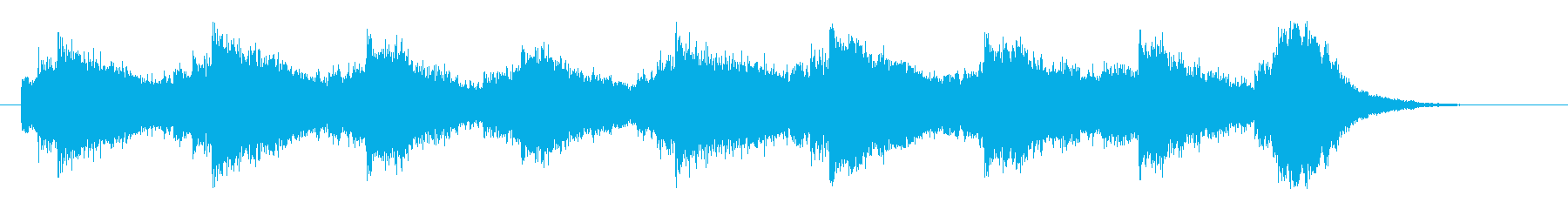 リバーブのかかったピアノが切ない楽曲の再生済みの波形