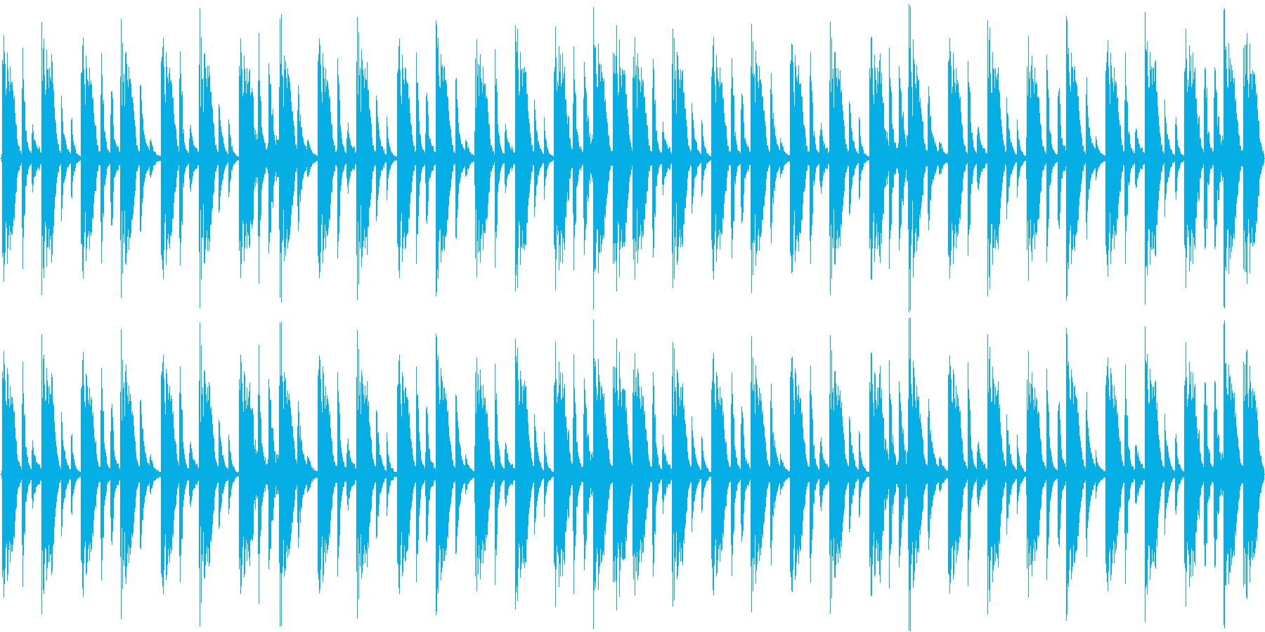 ハウスのリズムを基本にした楽曲です。の再生済みの波形