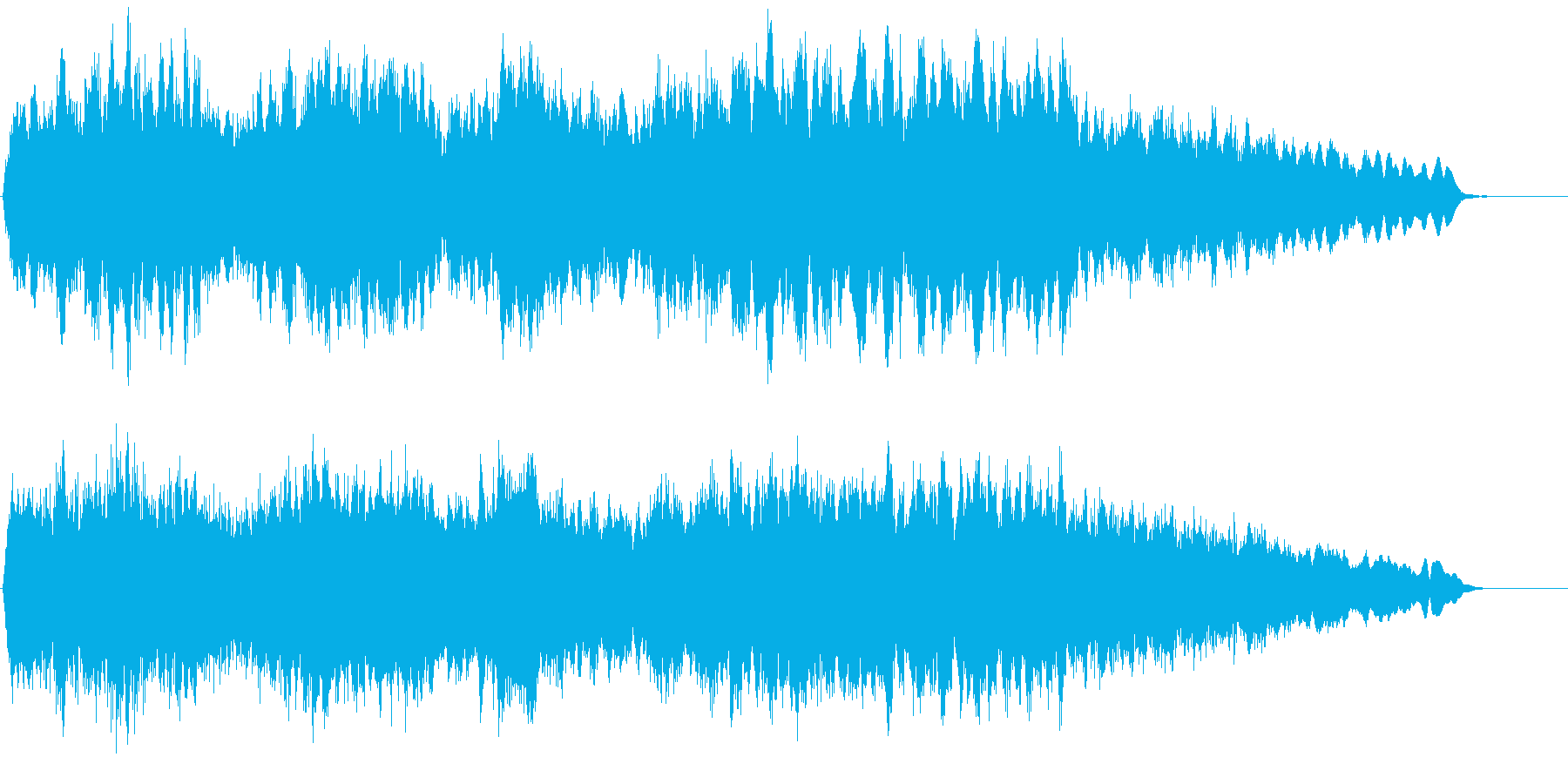 重苦しい雰囲気の短い曲の再生済みの波形