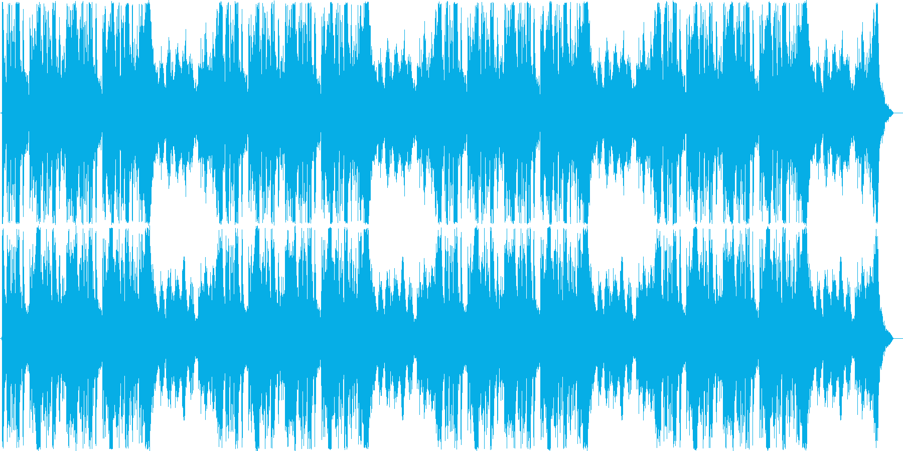 緊迫した雰囲気のオーケストラ曲の再生済みの波形