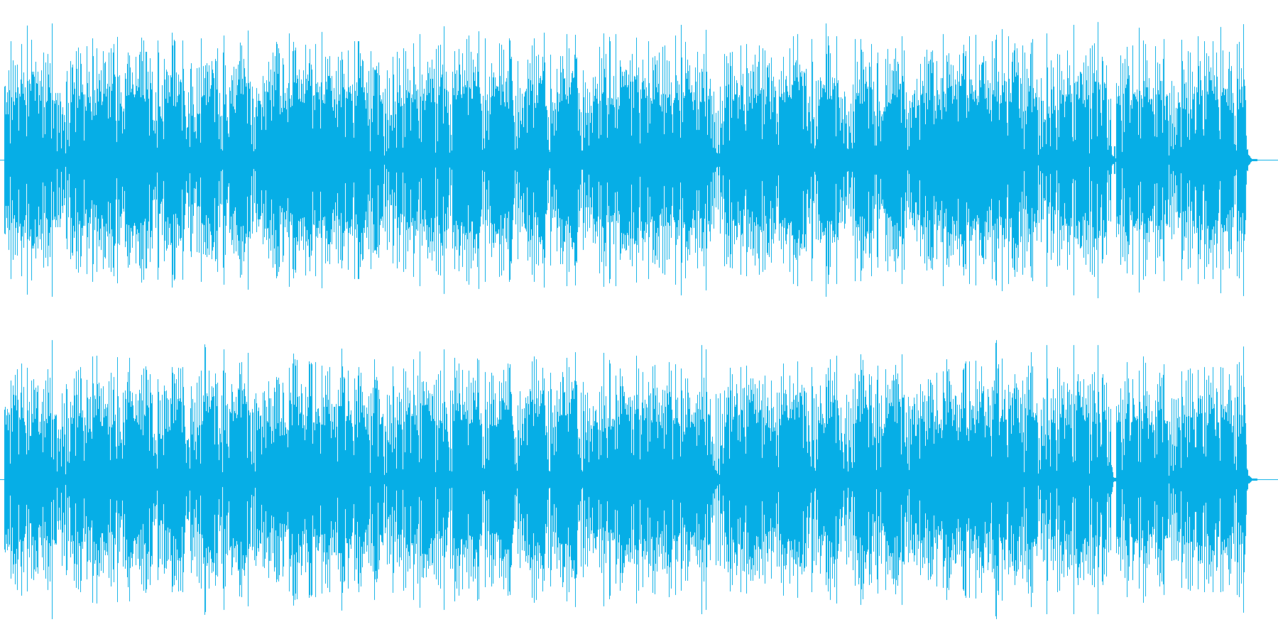 陽気で明るいシンセサイザーの曲の再生済みの波形