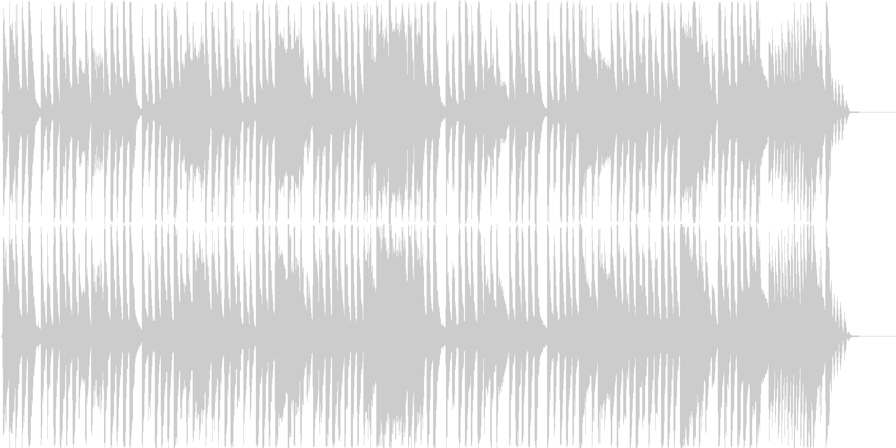 変わった音色のシンセメインのOP曲の未再生の波形