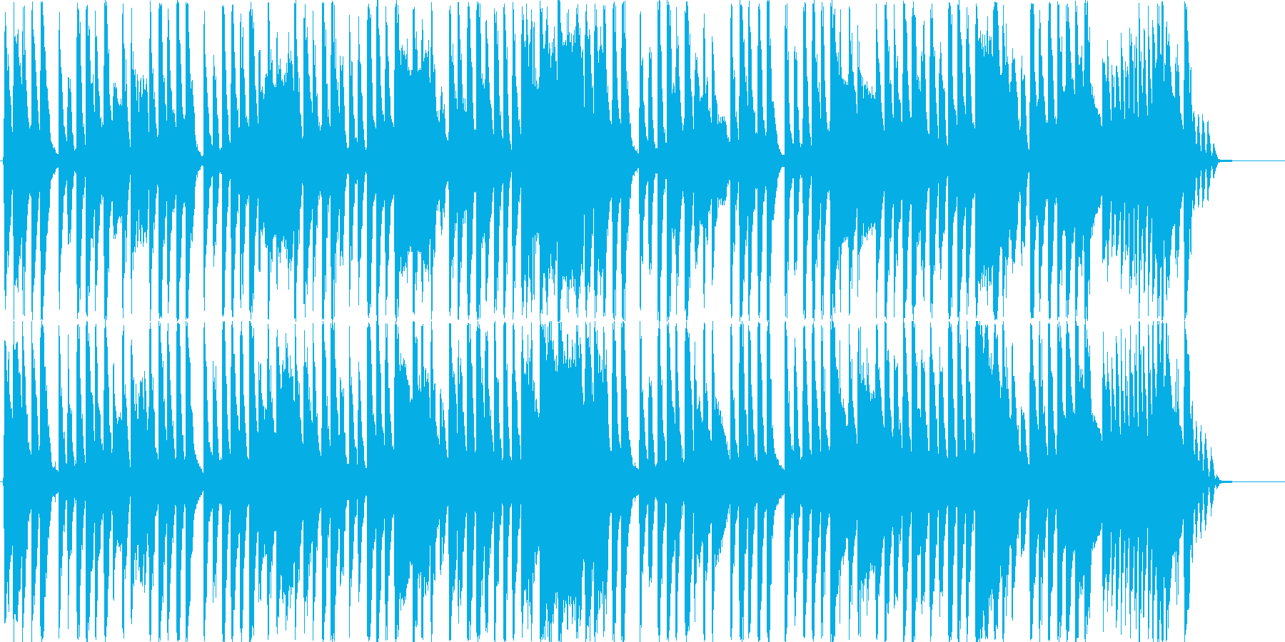 変わった音色のシンセメインのOP曲の再生済みの波形