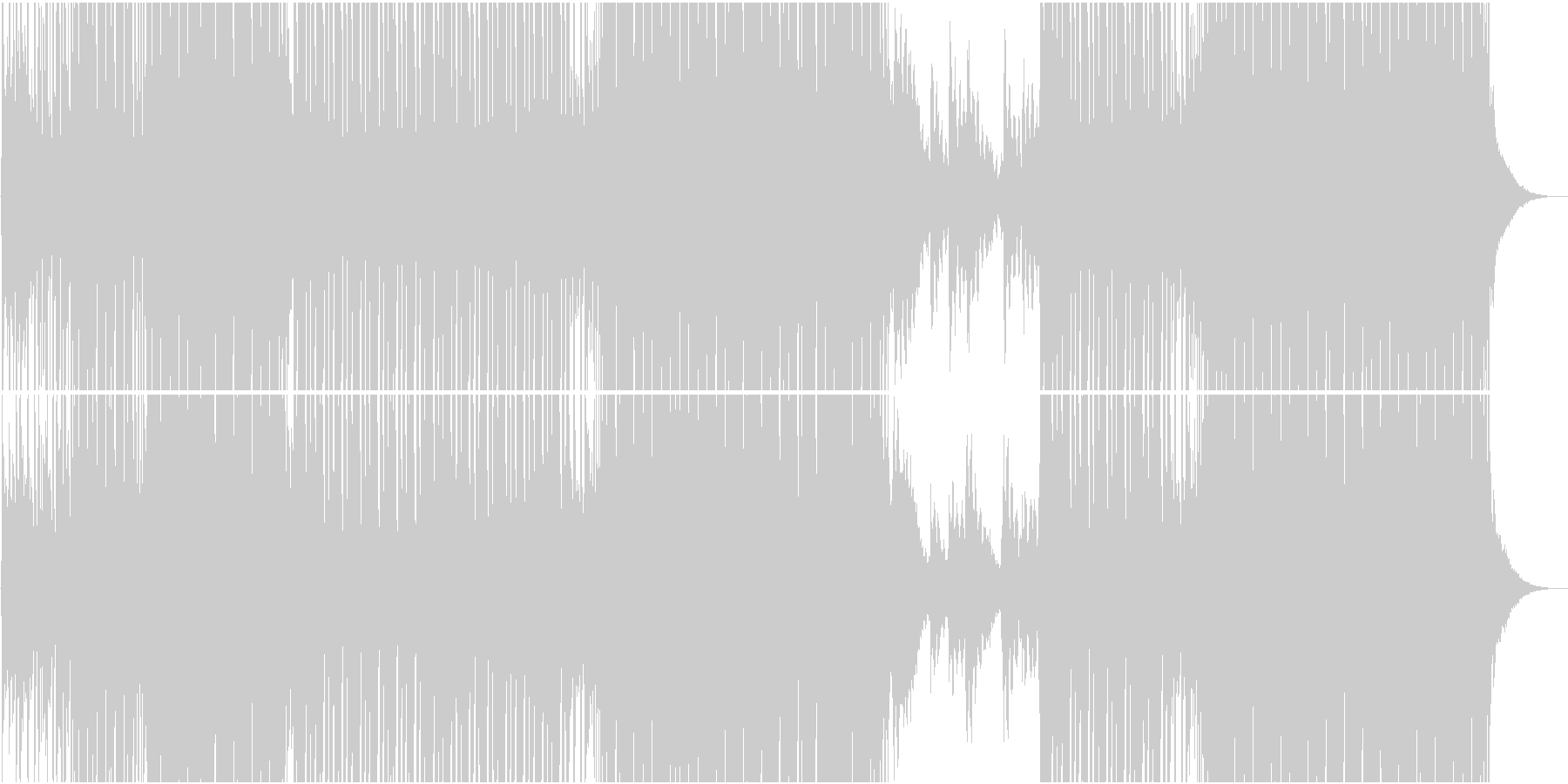 EDMシーケンスが爽やかなハウス系楽曲の未再生の波形