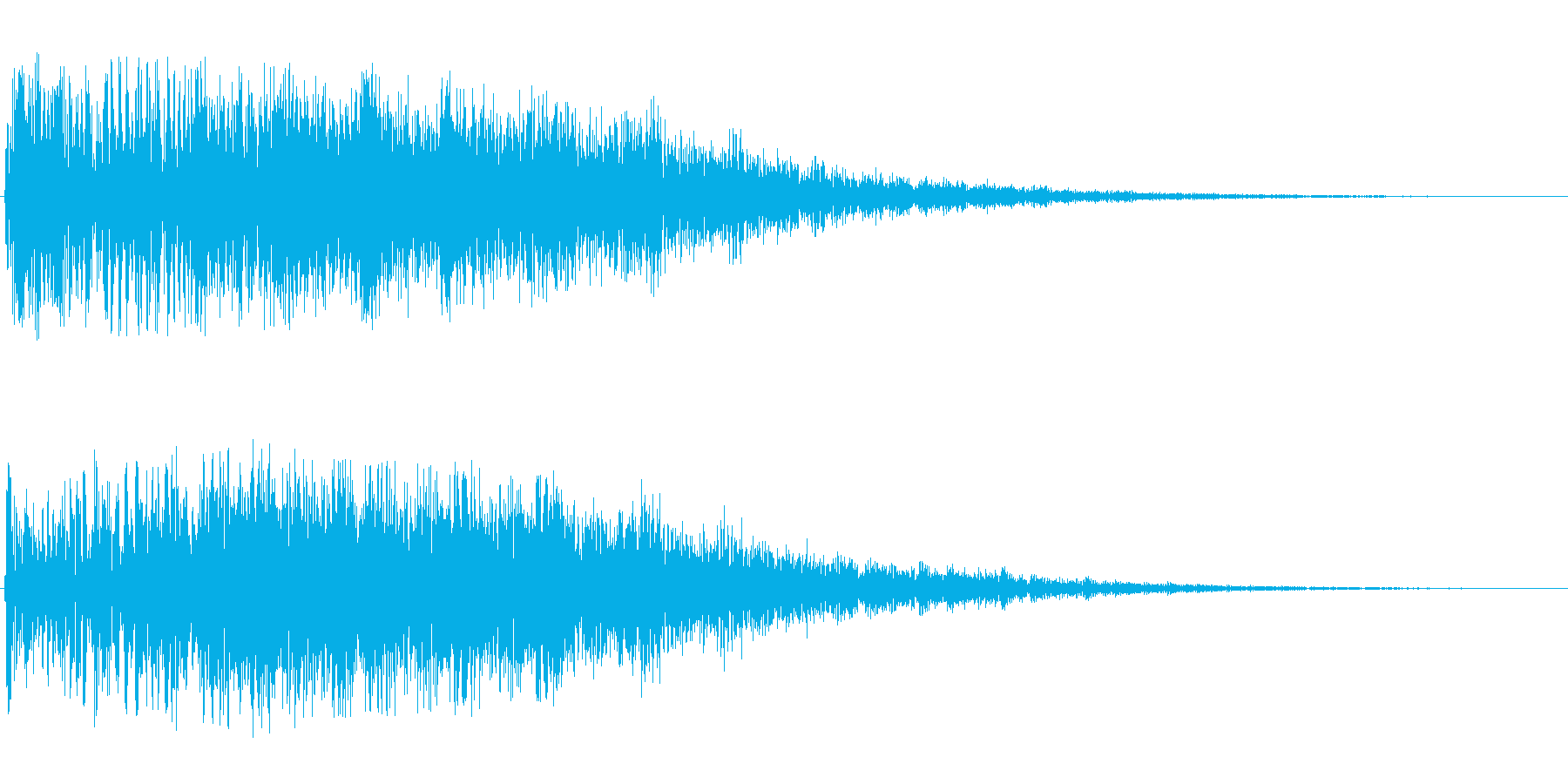 シャララ系アップ(余韻長め)の再生済みの波形
