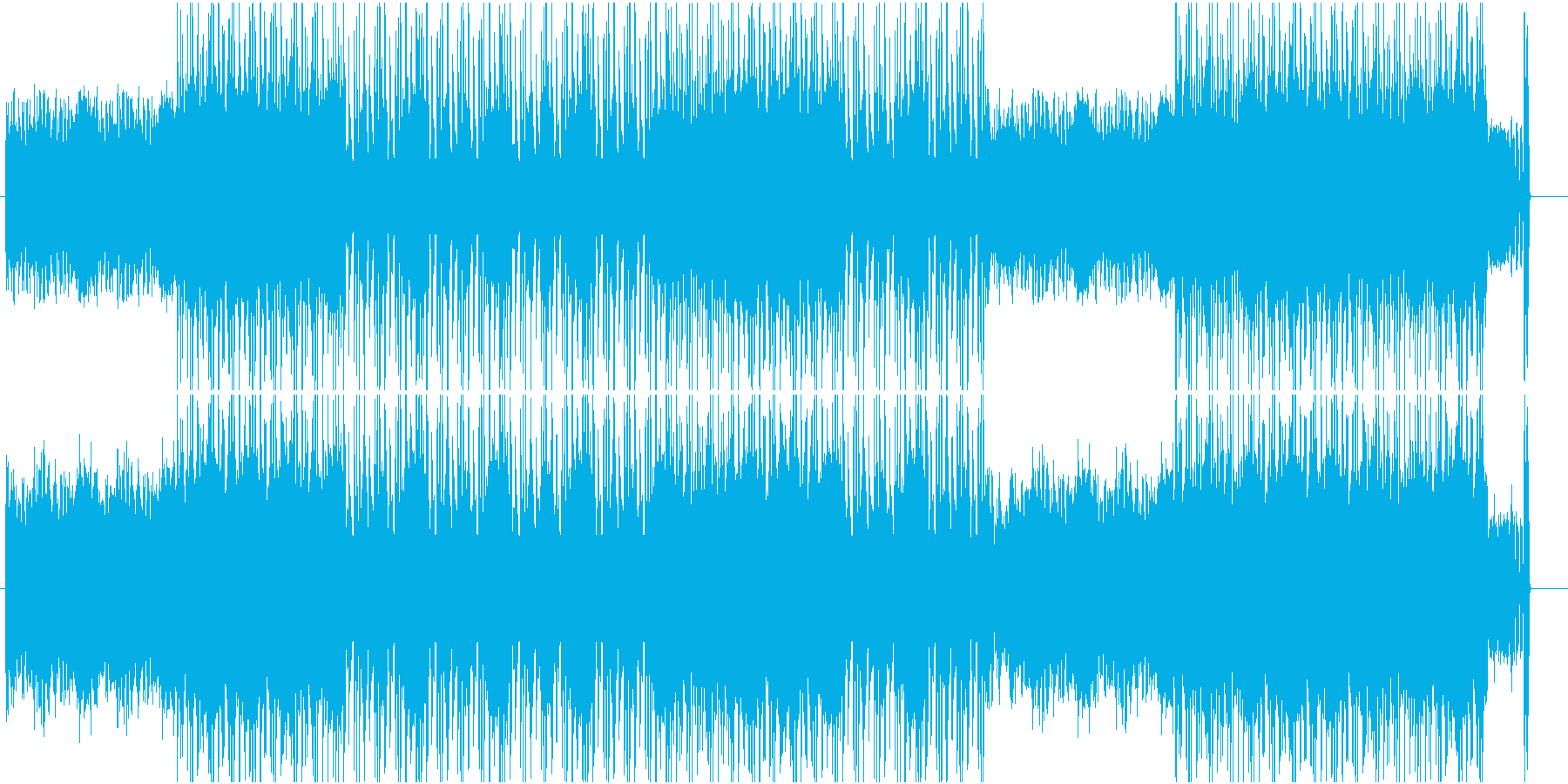 ロックとオーケストラを融合させた音源ですの再生済みの波形