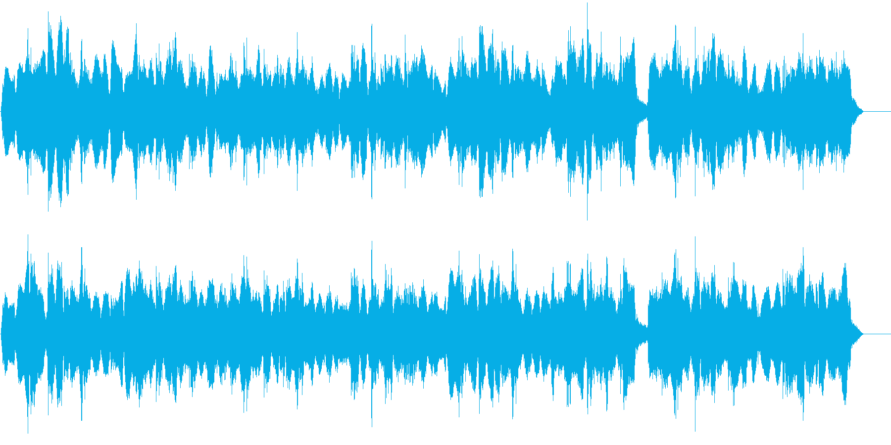戦国時代や三国志をイメージした民族的な曲の再生済みの波形