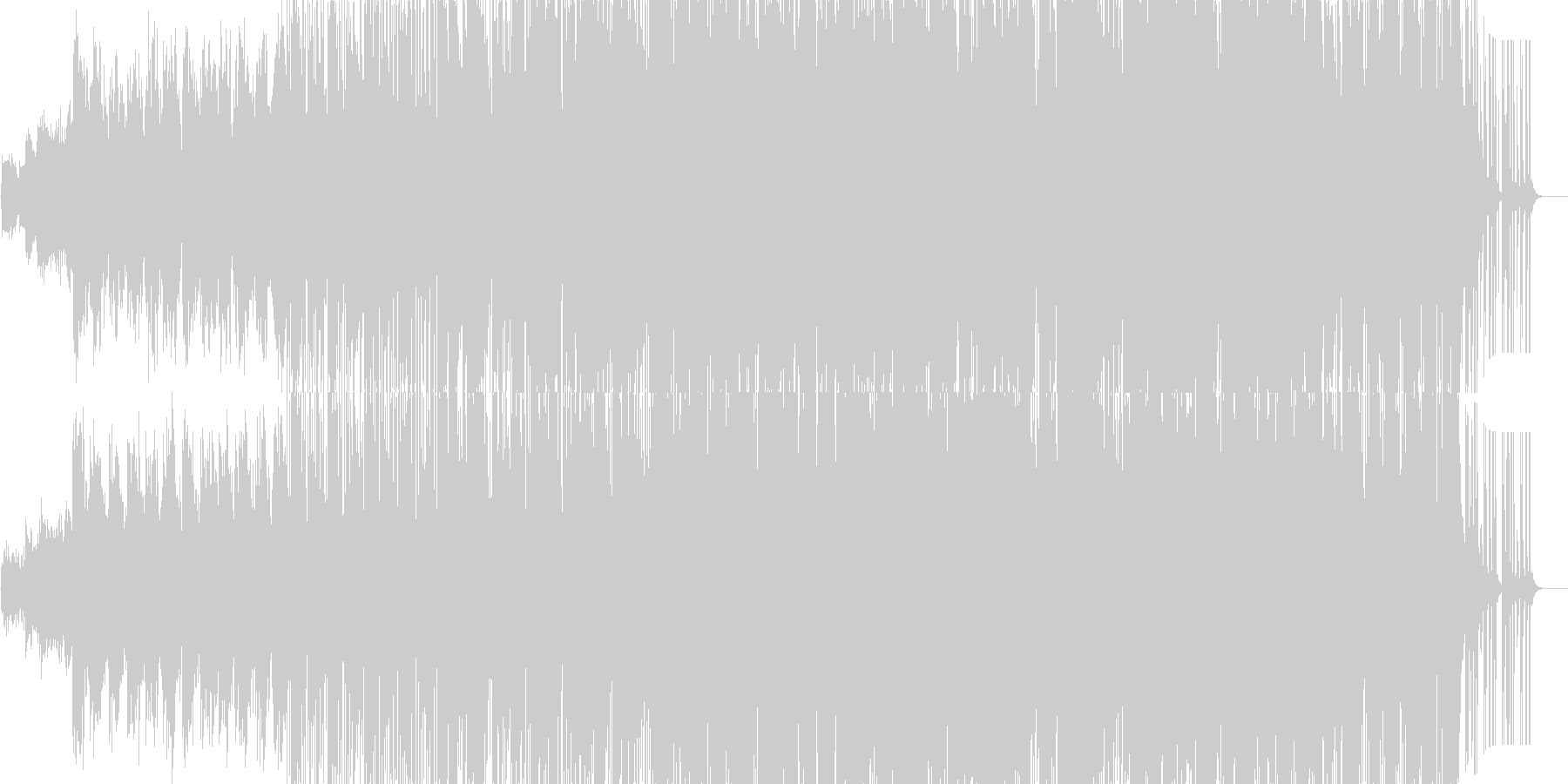 神秘的で心をゆさぶる曲の未再生の波形