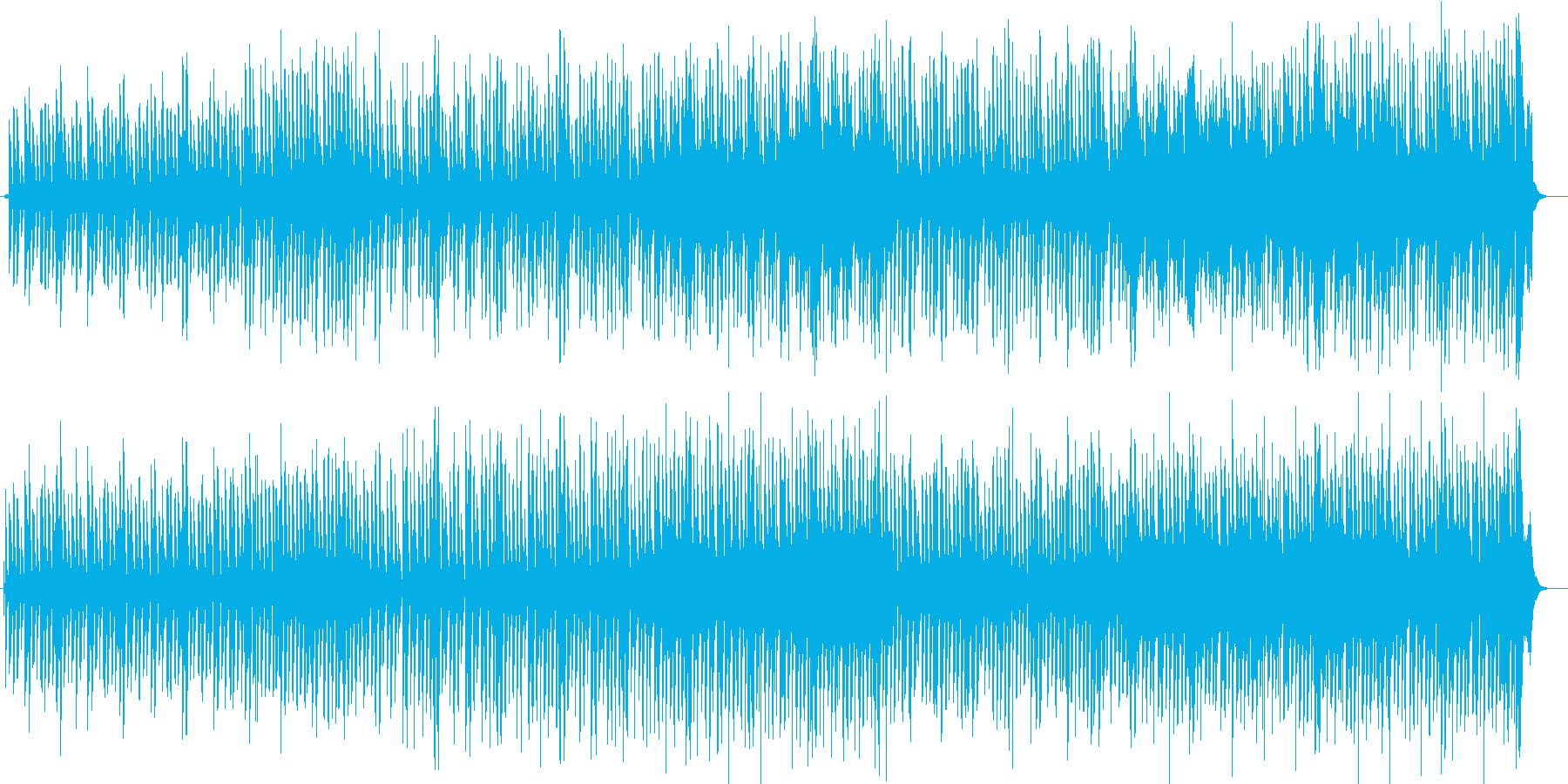 のんびり感のあるシンセ木琴などの曲の再生済みの波形