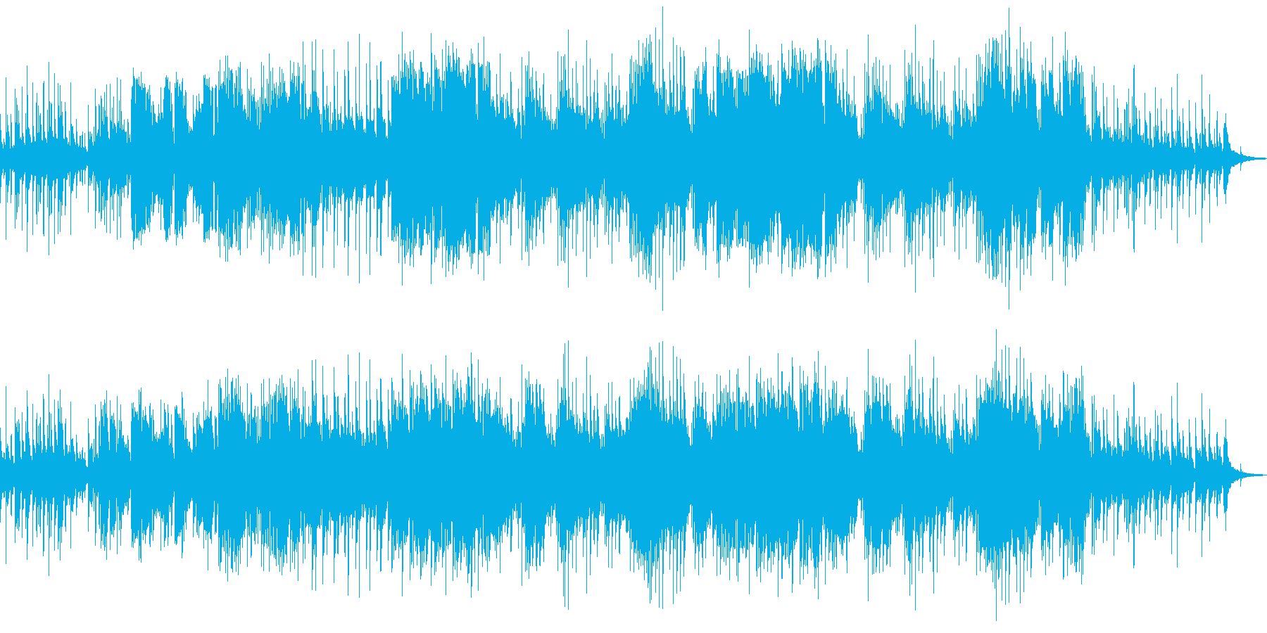 悲しく優しく少し憂鬱な雰囲気の曲の再生済みの波形