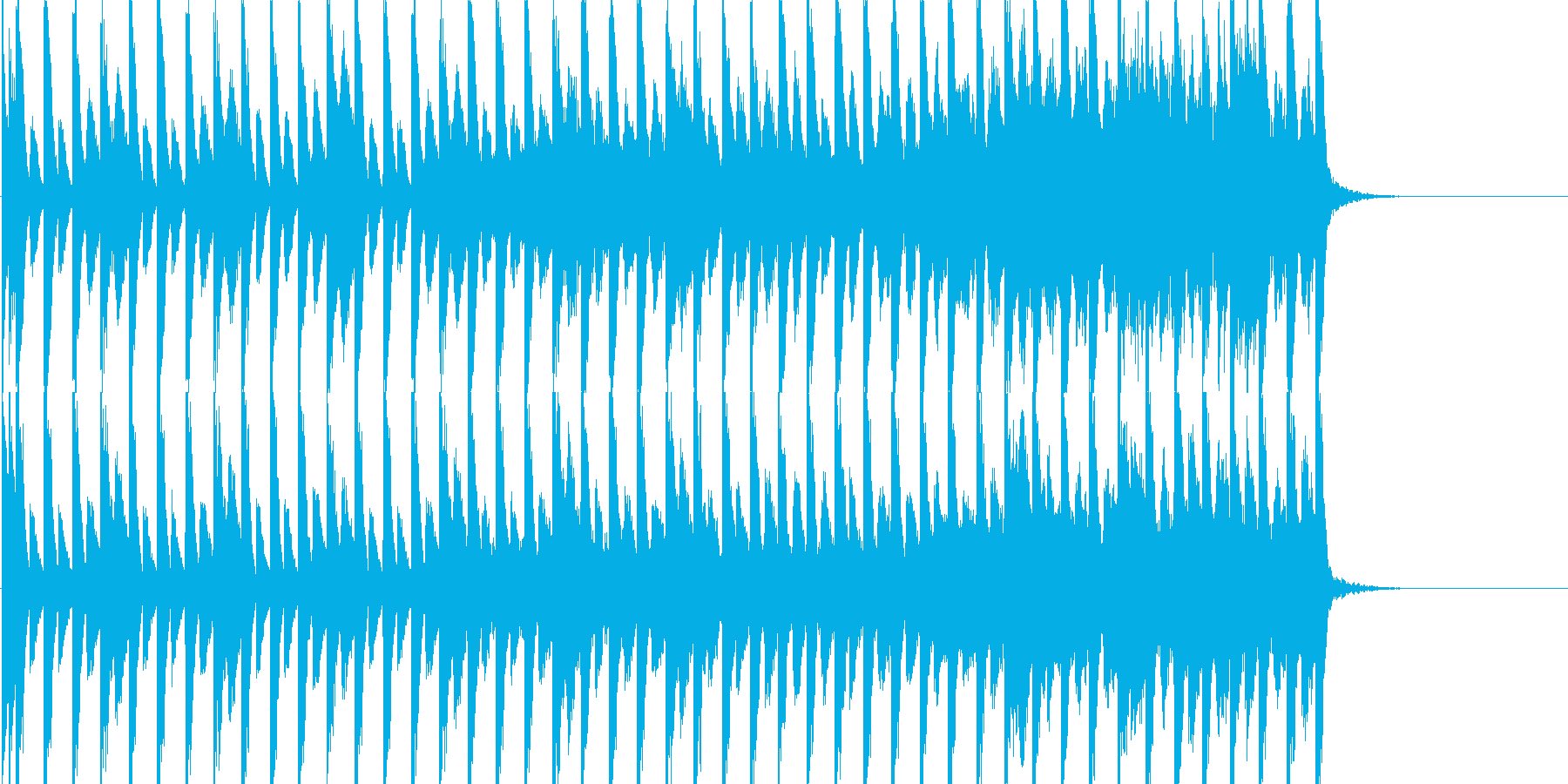 気軽にくつろいだ感じの曲の再生済みの波形