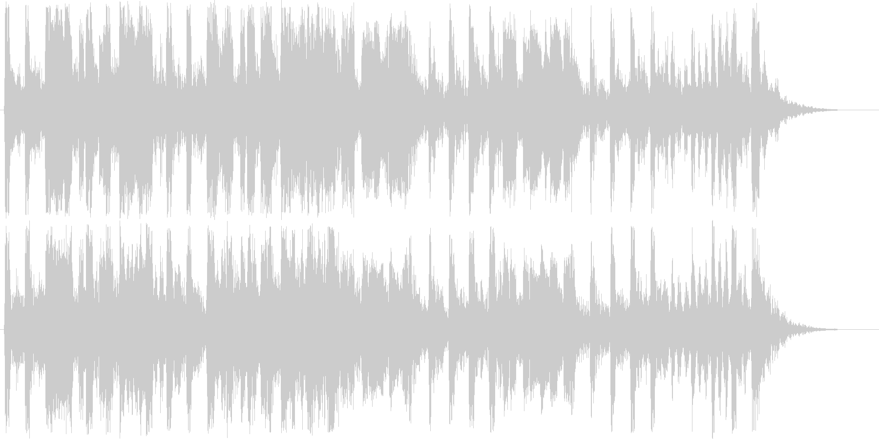 ほのぼのしたシンセ・木琴などの曲短めの未再生の波形
