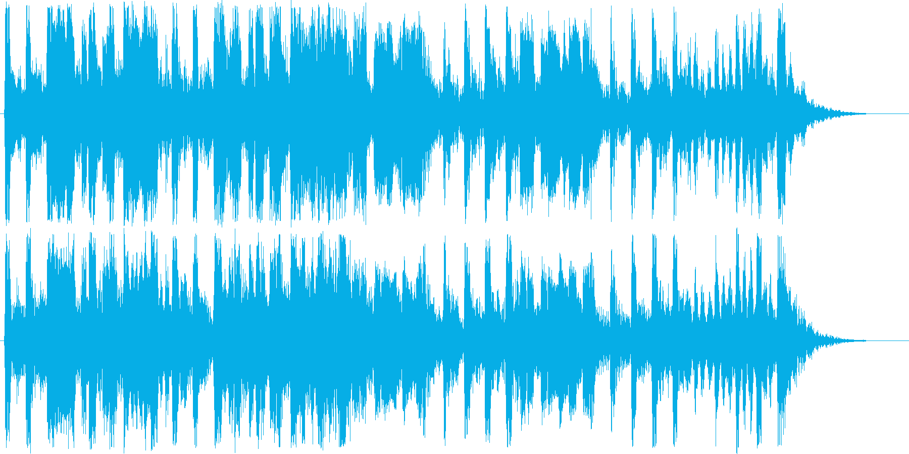 ほのぼのしたシンセ・木琴などの曲短めの再生済みの波形