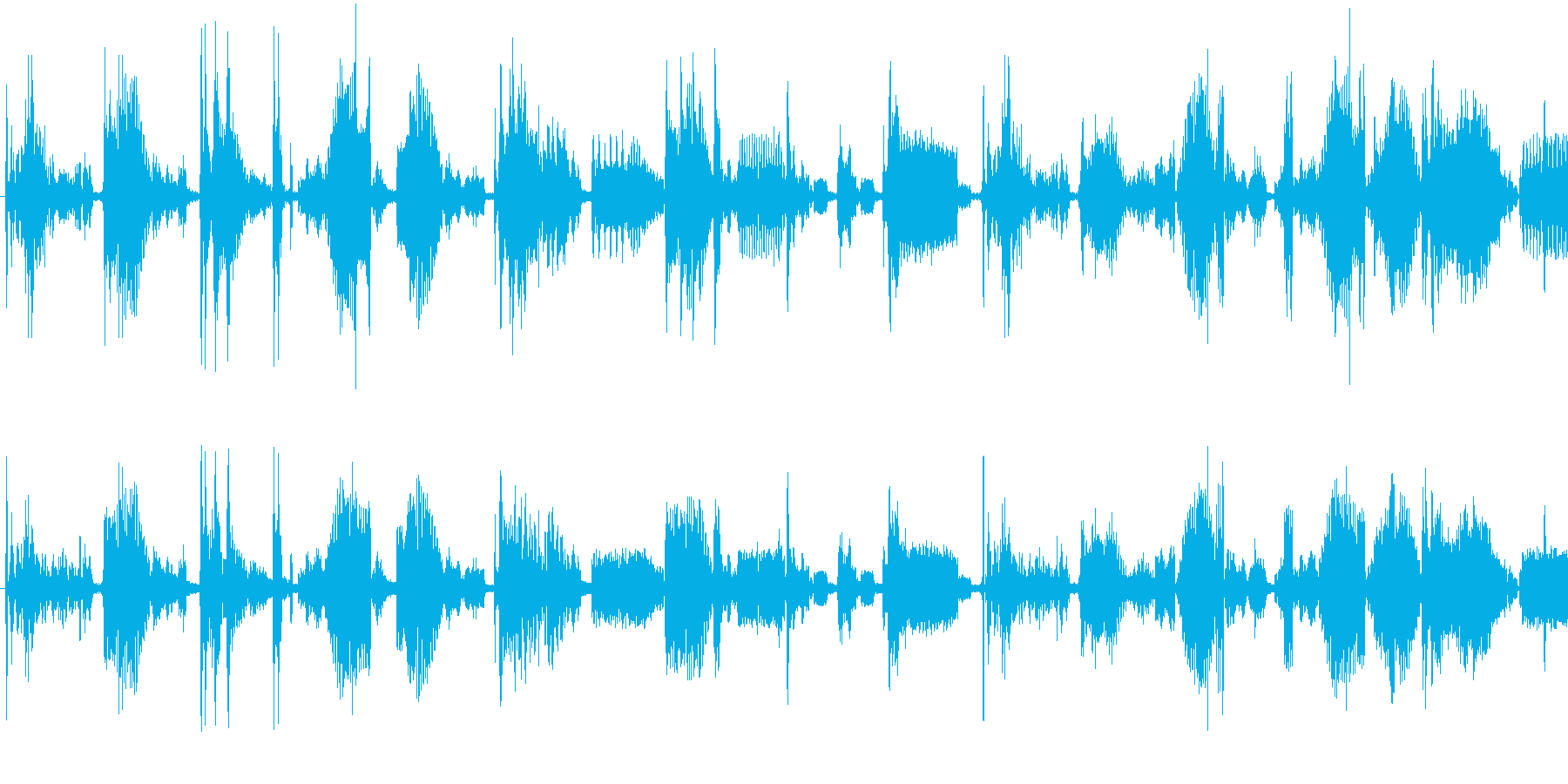 リズミックなイメージをした楽曲です。の再生済みの波形