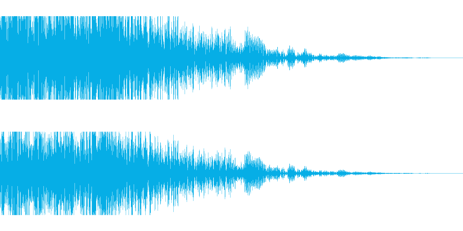 獣モンスターの叫び(迫力ある重低音)の再生済みの波形
