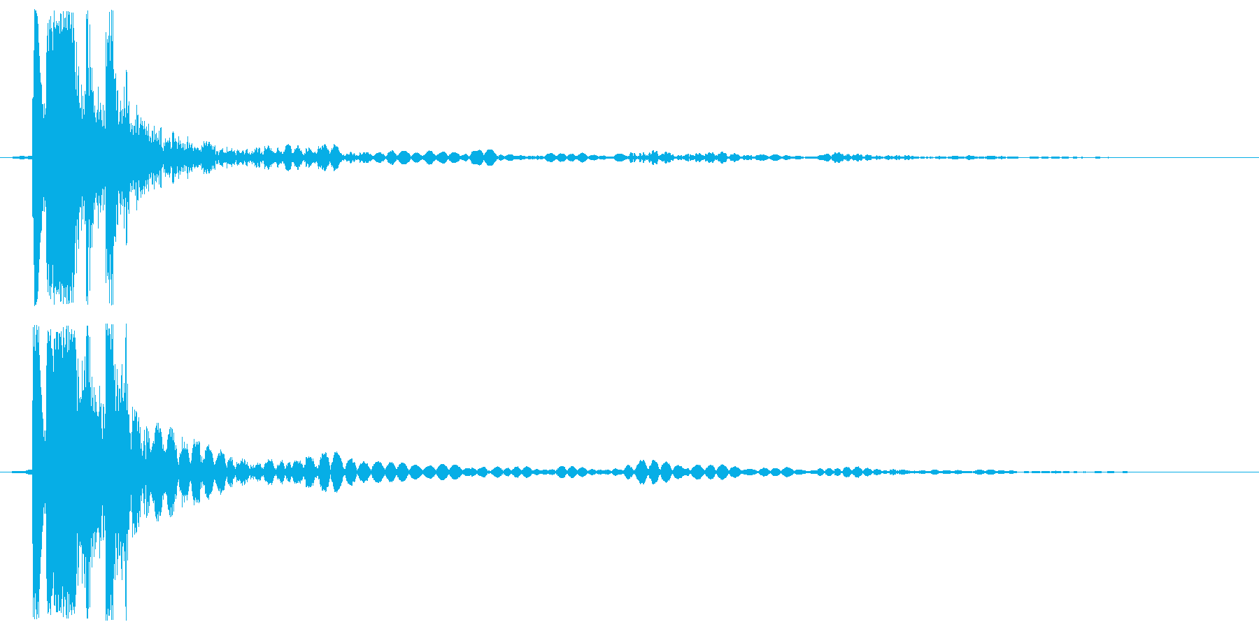 プシュッ (開放音)の再生済みの波形