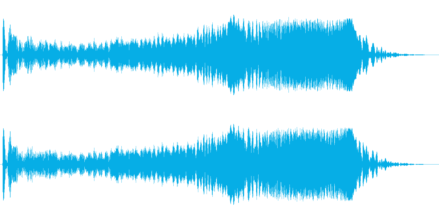 モワーン(シンプルで単音の効果音)の再生済みの波形