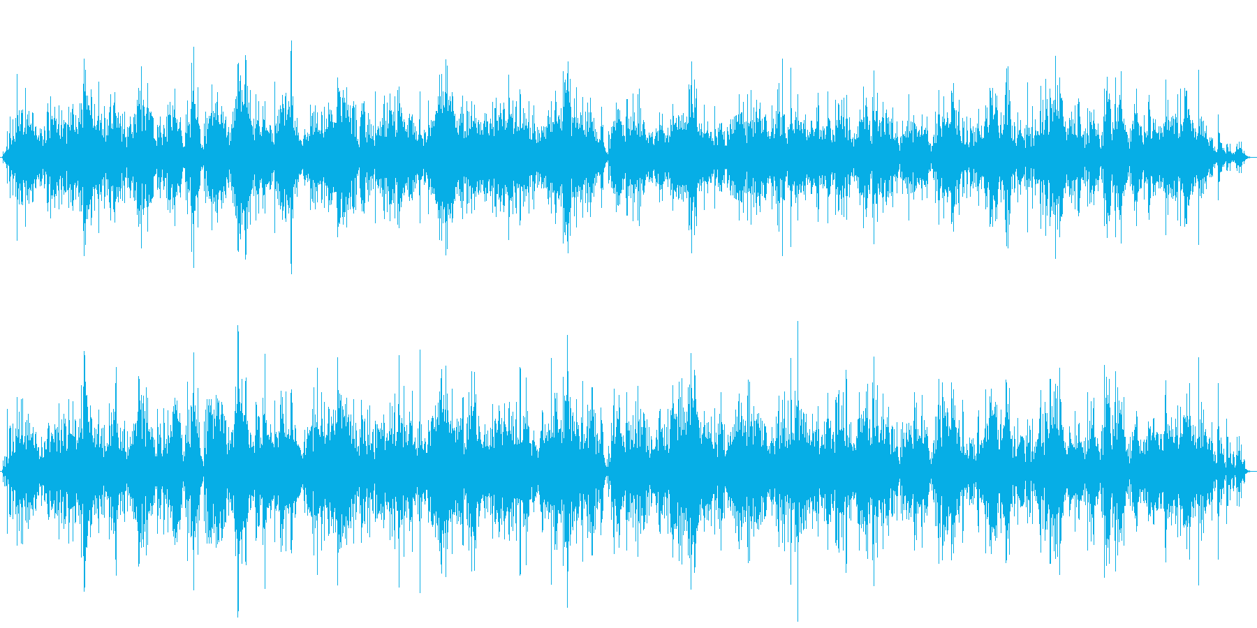 麻雀牌を混ぜている音を自分視点で聴ける…の再生済みの波形