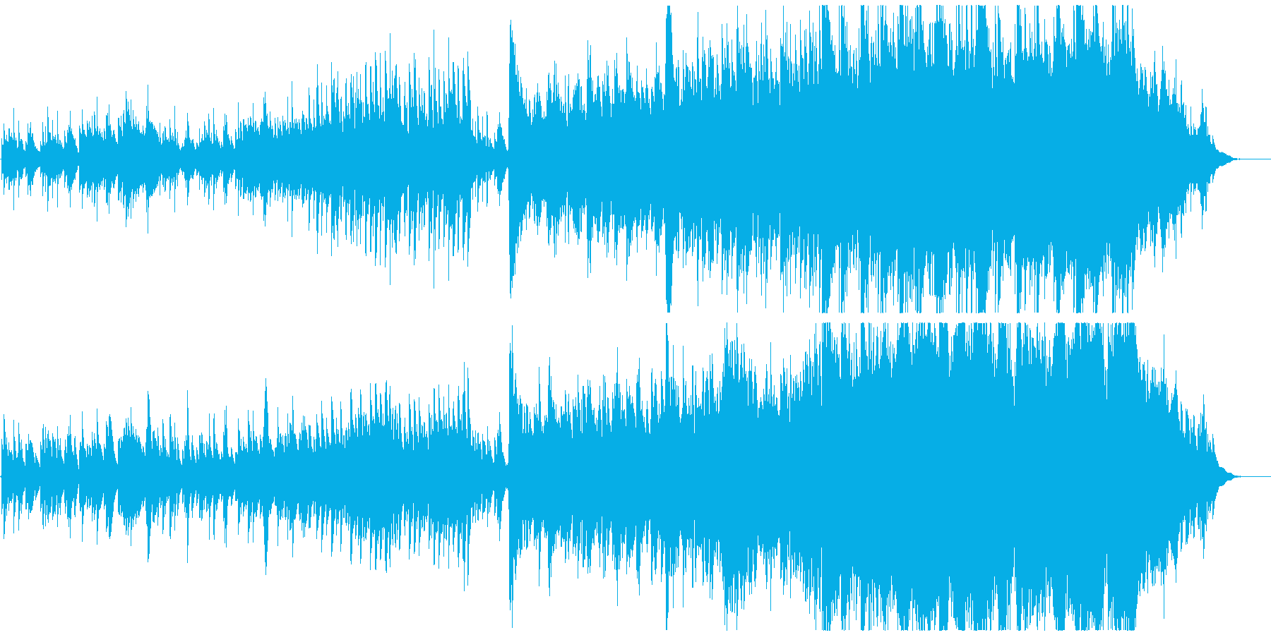 ピアノメインの温かく包み込むような曲の再生済みの波形