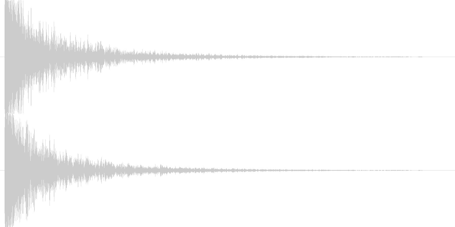 裂けて破裂した音の未再生の波形