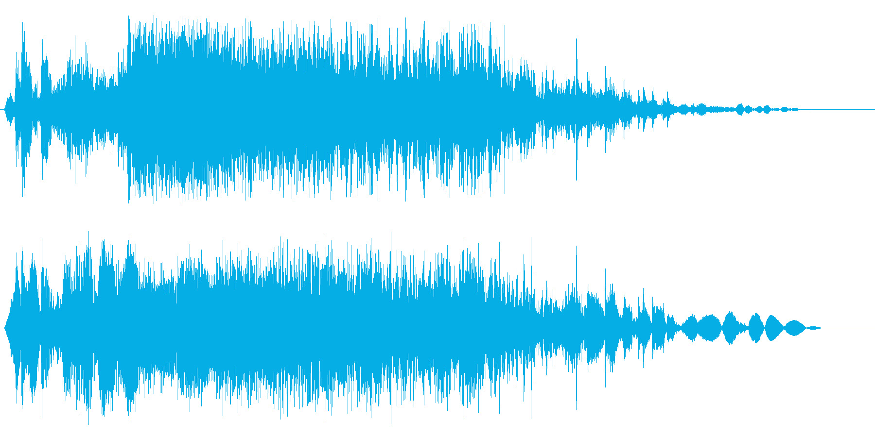 お米を入れる音の効果音の再生済みの波形